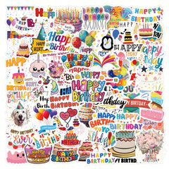 55 Cartoon Happy Birthday Stickers for Decorating Stationery Water Cups Mobiles
