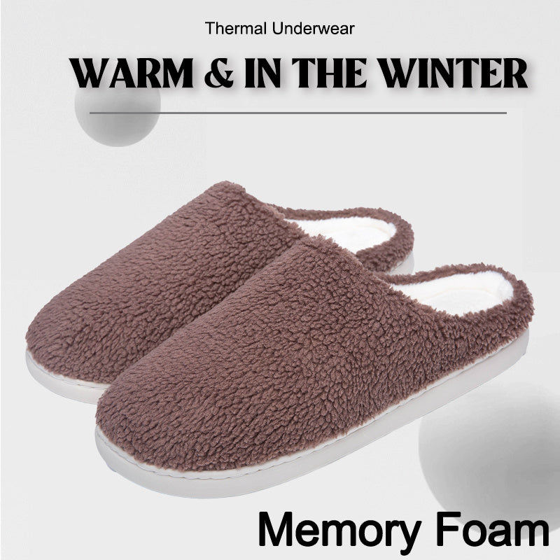 Men's Memory Foam Warm Fleece Comfortable House Slippers Winter
