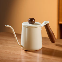 Wooden Handle Stainless Steel Coffee Pot 350-600ml