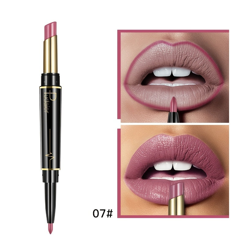 Double Ended Lipstick Lip Liner Soft Matte Long Lasting