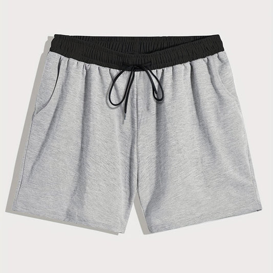 Solid Men's Shorts Summer Drawstring Casual Outdoor Sports Loose Shorts