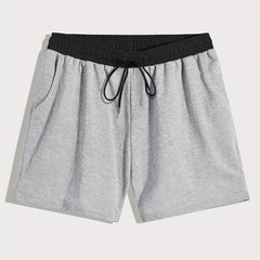 Solid Men's Shorts Summer Drawstring Casual Outdoor Sports Loose Shorts