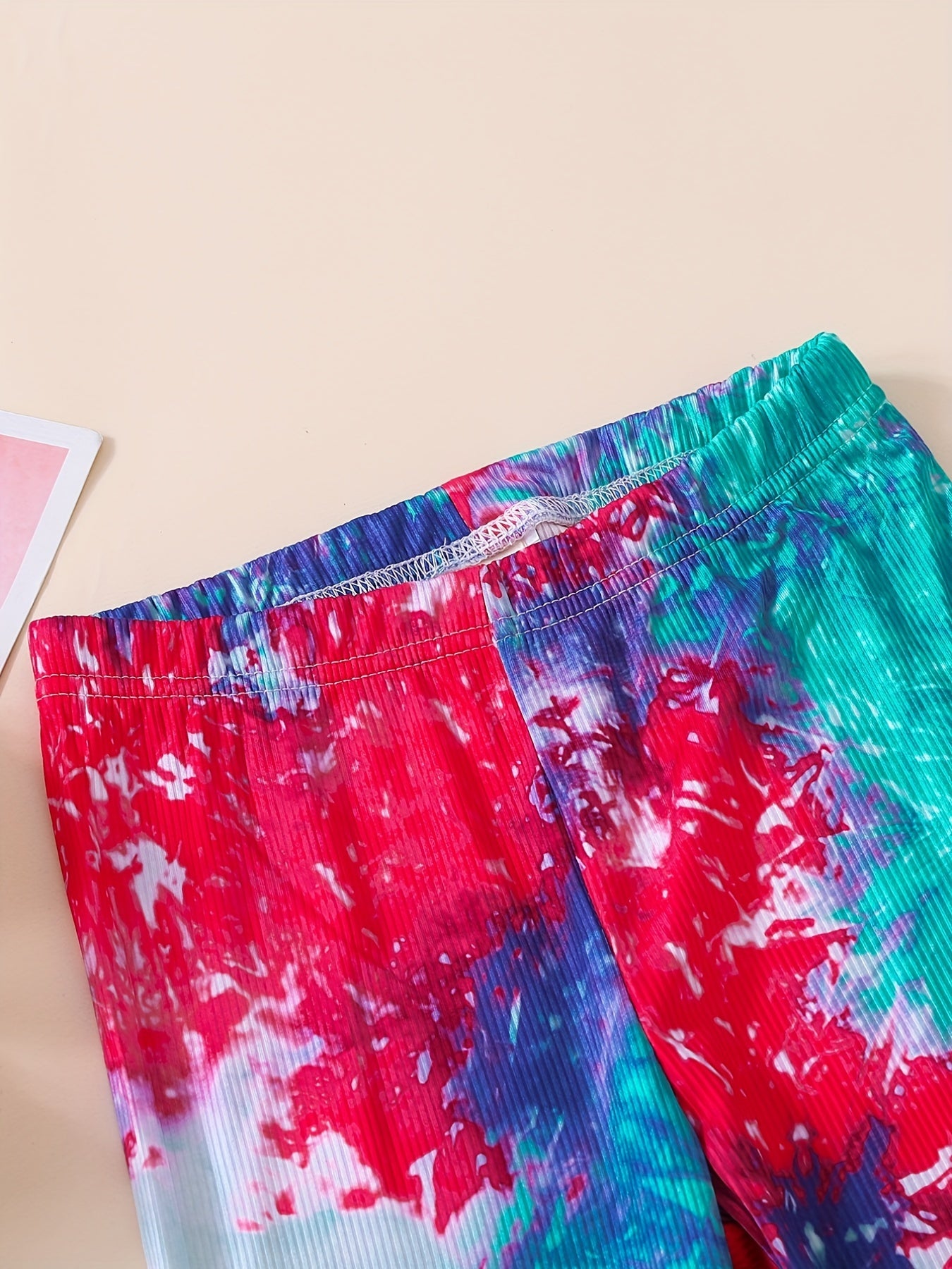 Girls Tie Dye Athletic Workout Leggings High Waist Yoga Pants