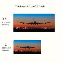 Airplane Airport Cloud HD Landscape Mouse Pad for Gaming and Office