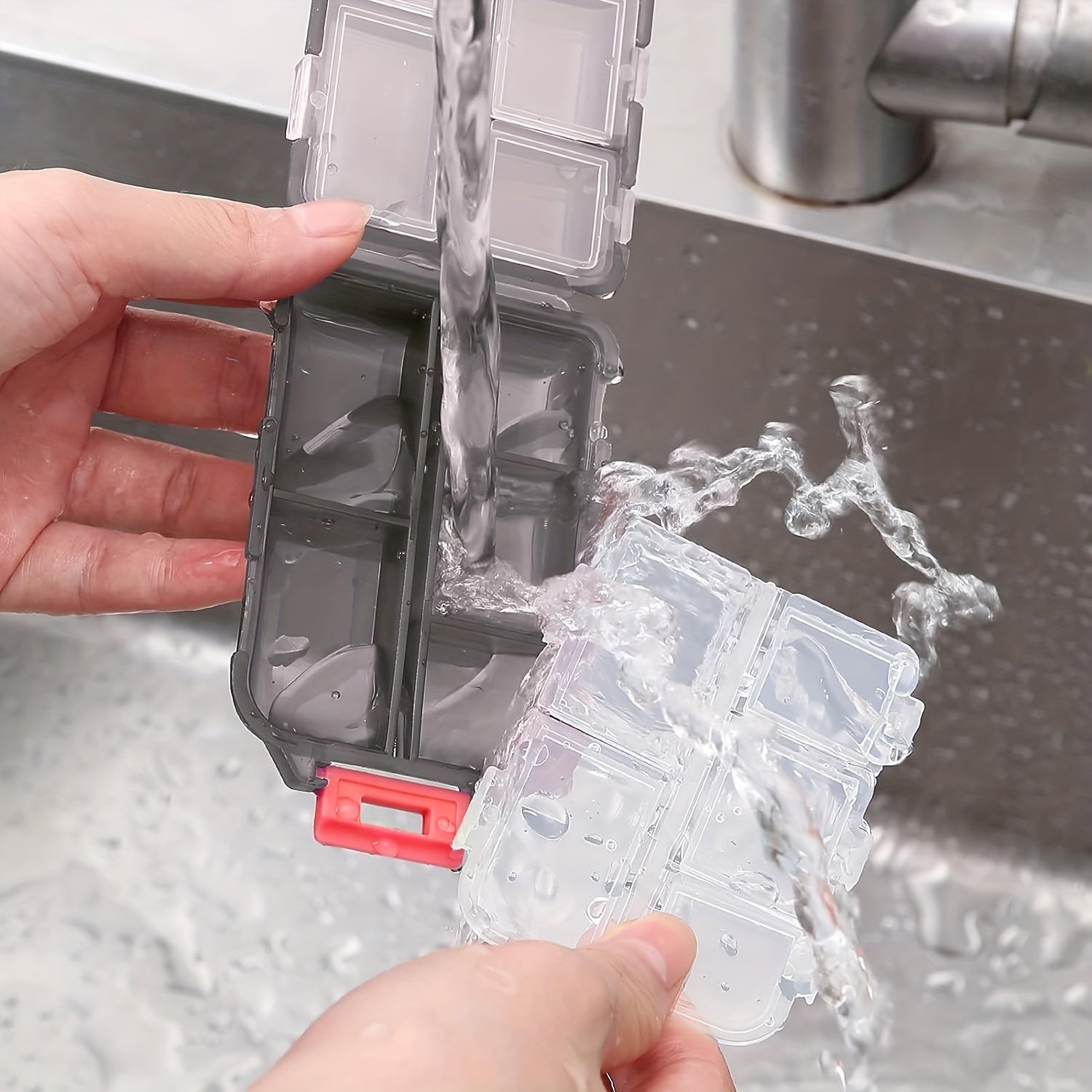 2pcs Weekly Pill Organizer Pocket Dispenser