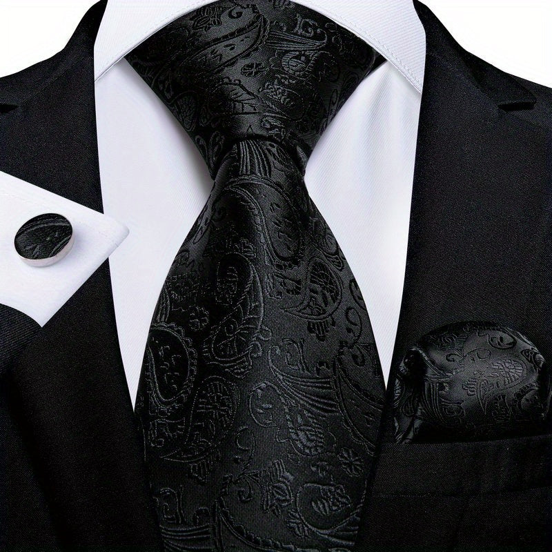 Dark Paisley Wedding Tie For Men