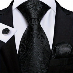 Dark Paisley Wedding Tie For Men