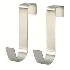 2pcs Stainless Steel Cabinet Door Hook for Bathroom and Kitchen Storage