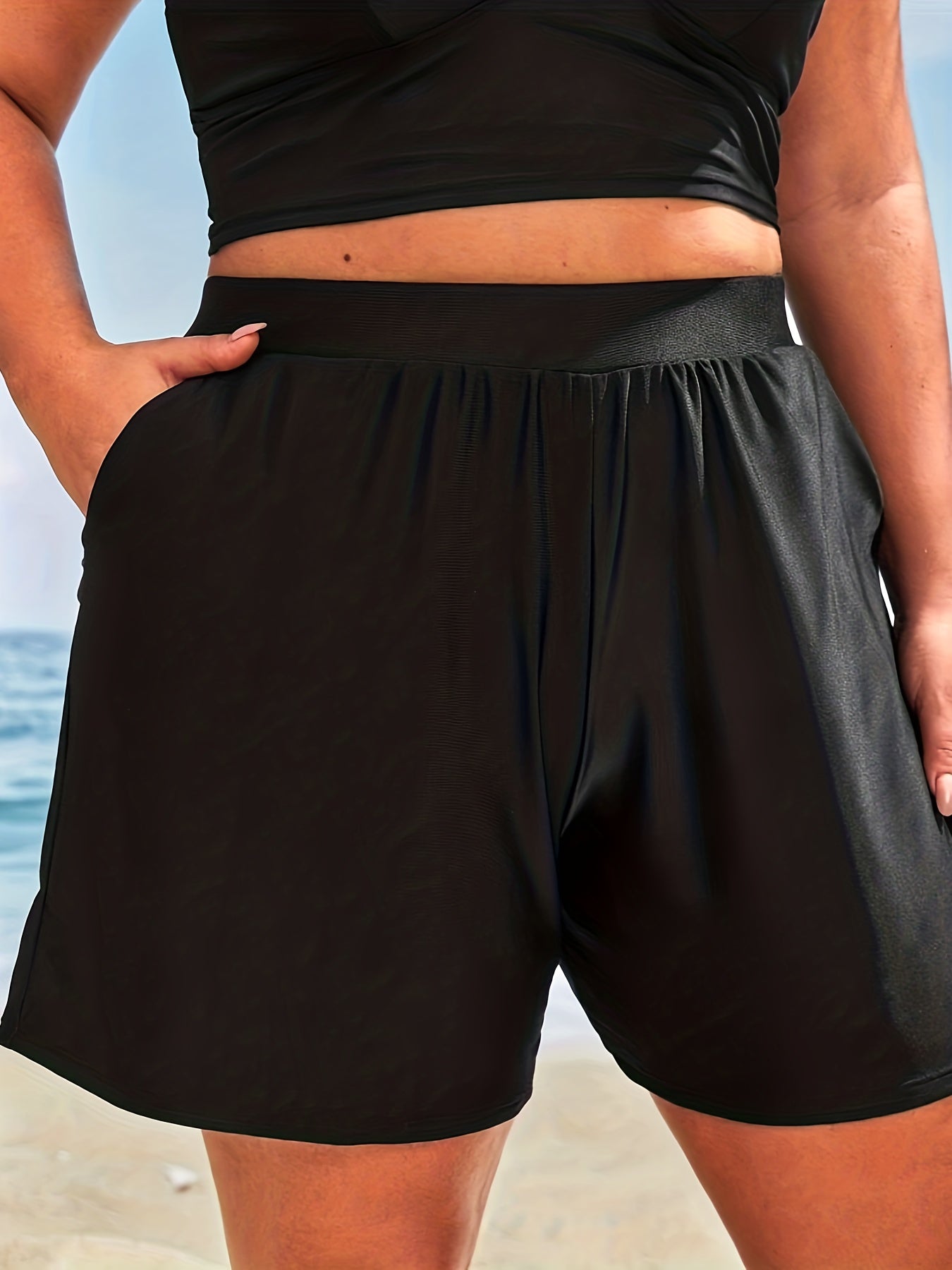 Criss Cross V Neck Tankini Set