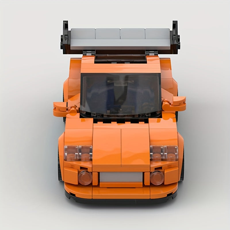 371pcs Orange Racing Car Classic MOC Speed Supercar Building Block Set