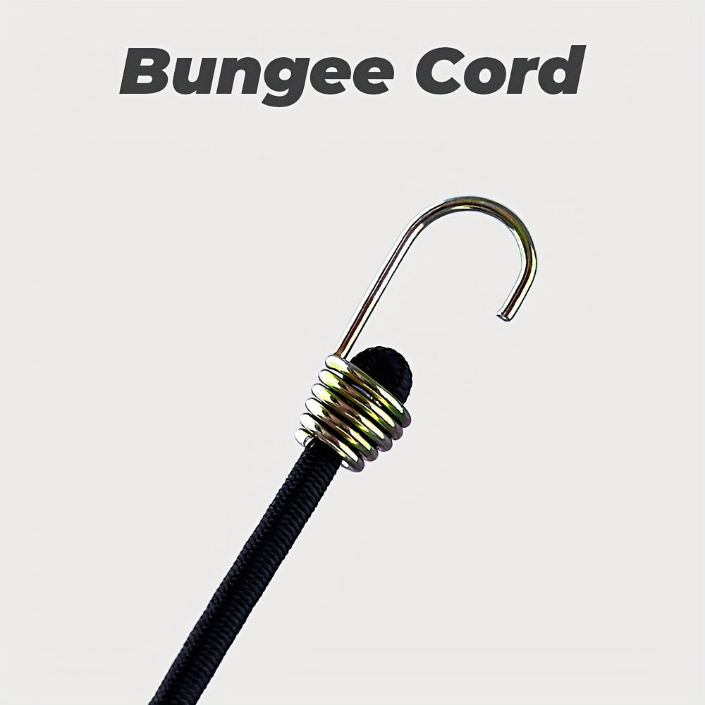 15pcs 25.4cm Mini Bungee Cords with Steel Hooks for Tarp Covers