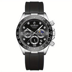 Multifunctional Sports Chronograph Quartz Watch Men's Waterproof Watch