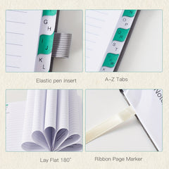 A6 Password Book With Alphabetical Tabs for Seniors Office Home