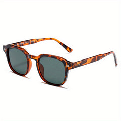 Men's Square Frame Sunglasses Rivet Decor Outdoor Glasses UV400