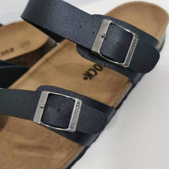 Women's Flat Slide Sandals Comfortable Open Toe Buckle Strap Shoes
