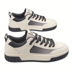 Men's Lace up Skate Shoes Good Traction PU Leather Upper
