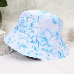 Unisex Floral Pattern Reversible Sun Hat for Outdoor Travel