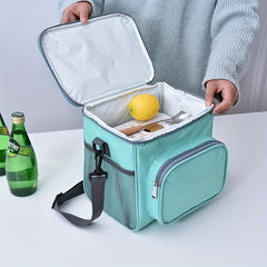 Large Capacity Bento Bag with Shoulder Strap for Camping and Picnics