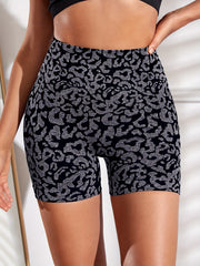 Leopard Print High Waist Yoga Shorts Running Fitness Summer Shorts