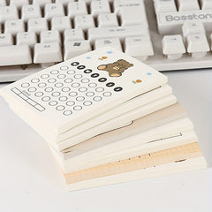 4pcs 200 Sheets Bear Note Pad To Do List Planner Office Student Supplies