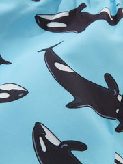 Boys Dolphin Print Shorts Comfortable Breathable For Vacation Beach