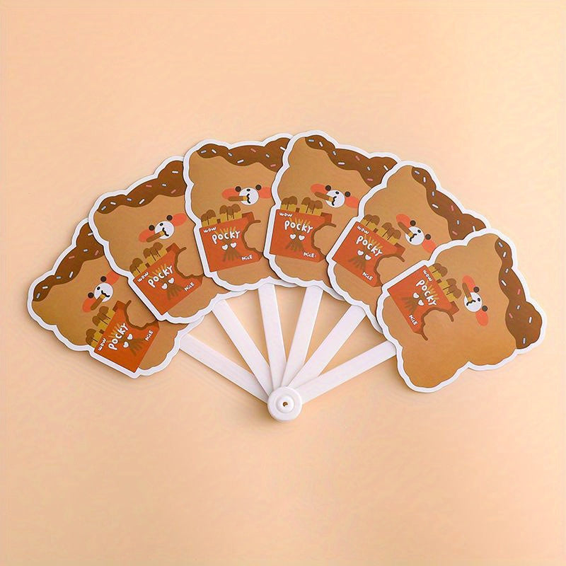 Summer Cartoon 6 Fold Fan for Students