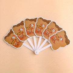 Summer Cartoon 6 Fold Fan for Students