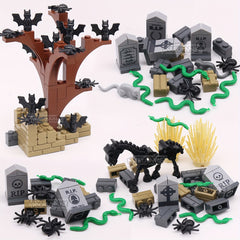 Marumine Halloween Building Blocks Set 265pcs Cemetery Tombstone Mosaic Toy