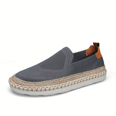 Men's Lightweight Espadrille Loafer Shoes Breathable Slip On Shoes