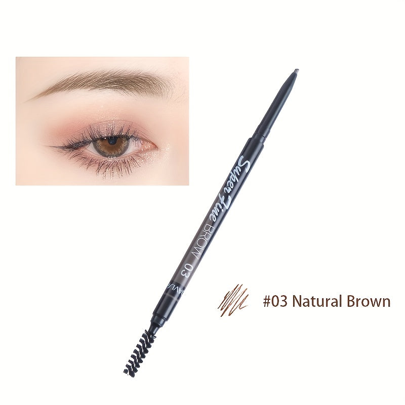 4 Colors Eyebrow Pencil with Soft Spiral Brush