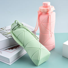 Silicone Collapsible Water Bottle Leak Proof Reusable BPA-Free