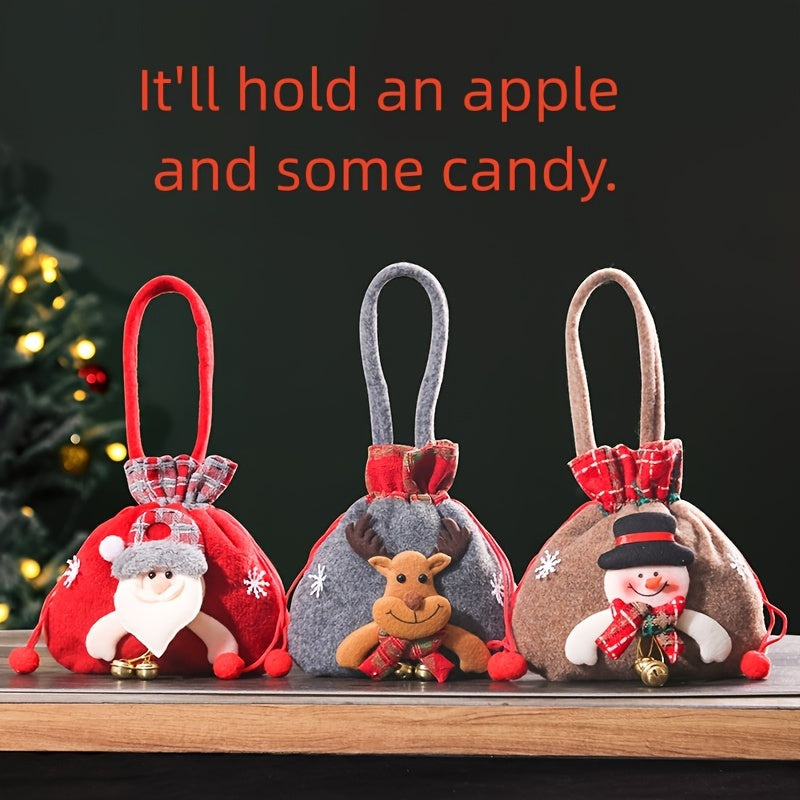 Christmas Small Gift Bag Tote Bag Candy Peace Fruit Bag