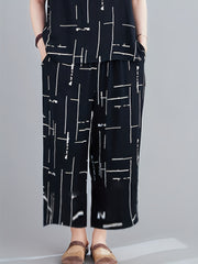 Plus Stripe Print Tee & Pants 2 Piece Set