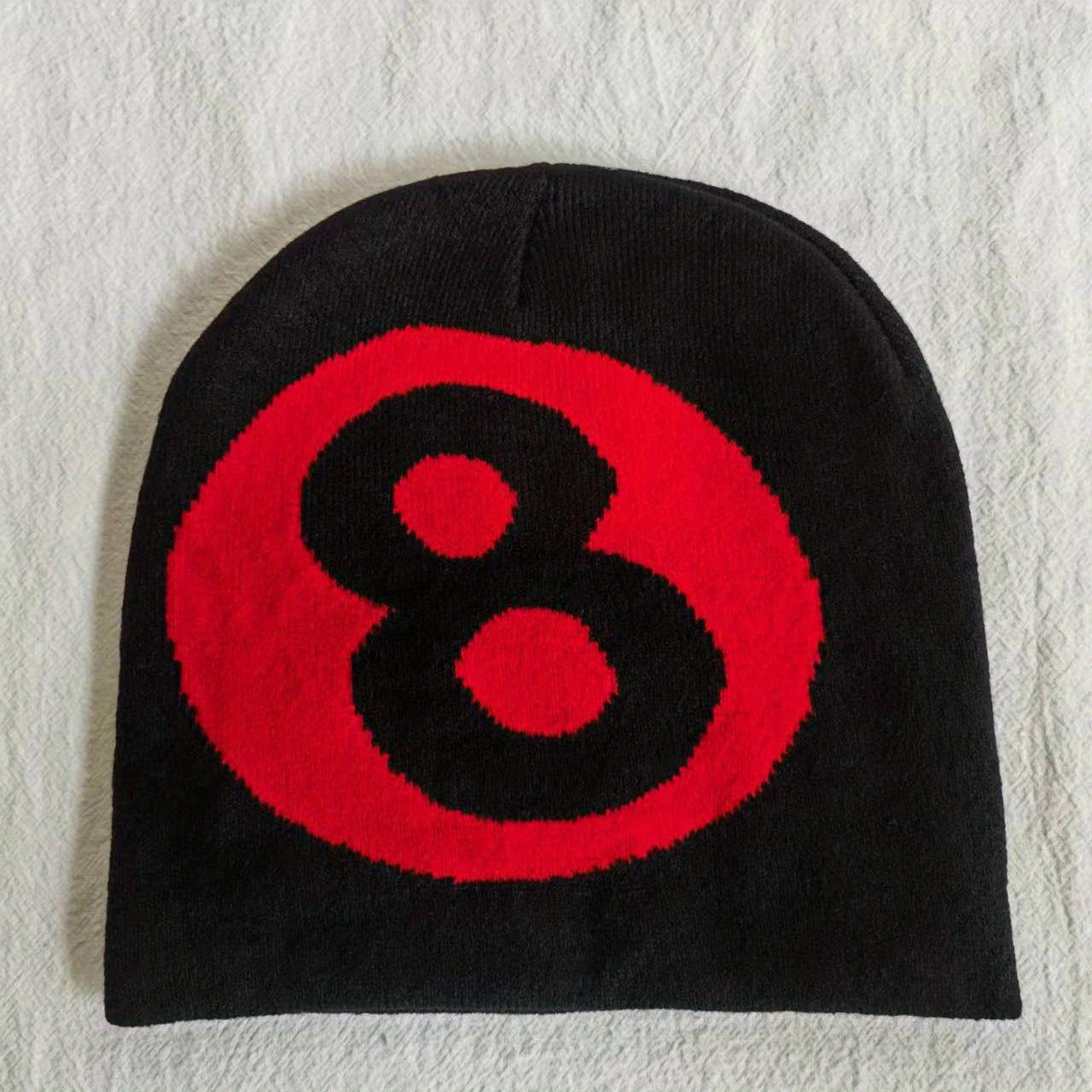 Jacquard Hip Hop Beanie Double Knitted Y2K Skull Cap Unisex Warm Knit Hat