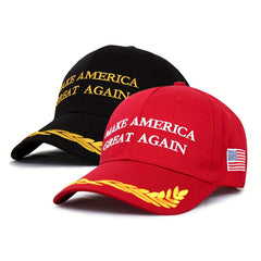 American Flag Embroidery Baseball Cap Adjustable Sunscreen Dad Hat