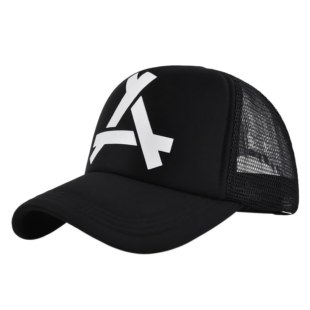 Men's Patterned Baseball Cap Mesh Adjustable Trucker Sun Hat