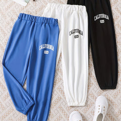 3pcs CALIFORNIA Boys Active Sweatpants Quick Drying Jogger Sports Pants