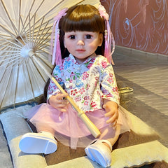 Silicone Simulation Baby Doll Girl Toy Dress Up Hair Styling