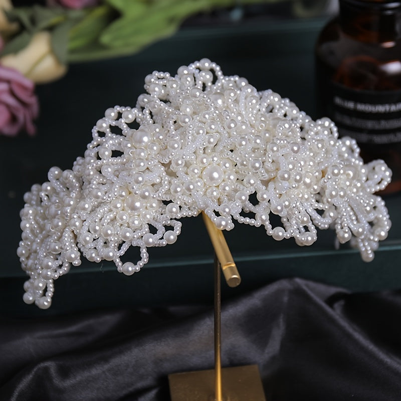 Pearl Crown Princess Wedding Bridal Tiara Headwear