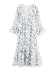 V Neck Loose Fit Ruffle Cover Up Shirt Beachwear Kimono