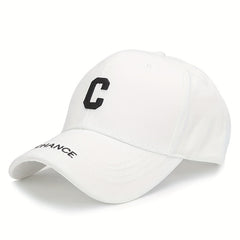 Stylish C Embroidery Baseball Cap Unisex Solid Dad Hats Outdoor