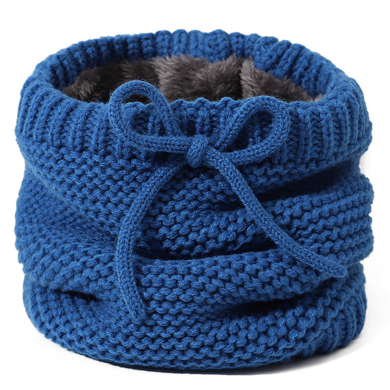 Thickened Fleece Warm Knitted Blended Scarf