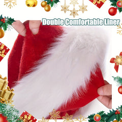 4pcs Santa Hat For Adults Christmas Hat Extra Thick Year Celebrations