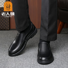 LAORENTOU Men's Leather Loafer Shoes Lightweight for Spring And Summer