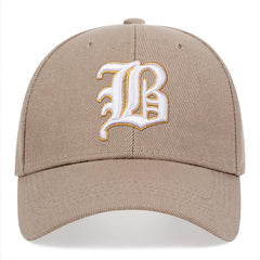 Bee Embroidery Khaki Baseball Cap - Unisex
