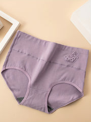 4pcs Animal Print Briefs High Waist Intimates Panties