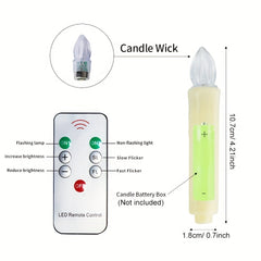 10pcs Flameless LED Candle Lights with Remote Control for Parties and Decor