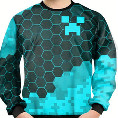 Teens 3D Print Sweatshirt Kids Casual Pullover Street Wear Clothes