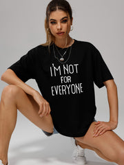 Stylish Letter Print Crew Neck Sports T Shirt for Women