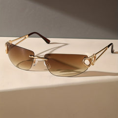 Y2K Heart Hollow Gradient UV400 Sun Shades